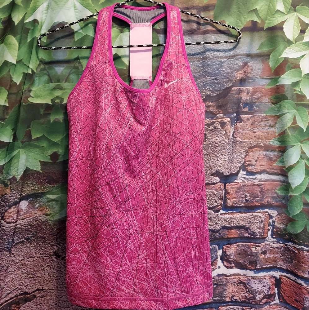 Dri-Fit Pink Mesh Back Active Tank Top